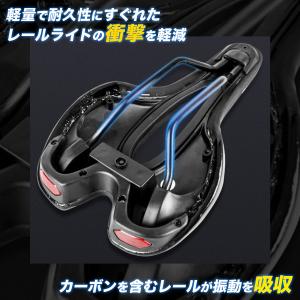 自転車 テールライト付き サドル USB充電式...の詳細画像1