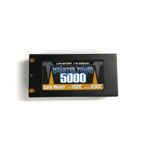 MONSTER POWER Li-Poバッテリー 7.4V 5000mAh 100C ショート [VT5000-100-2S]]｜superrc