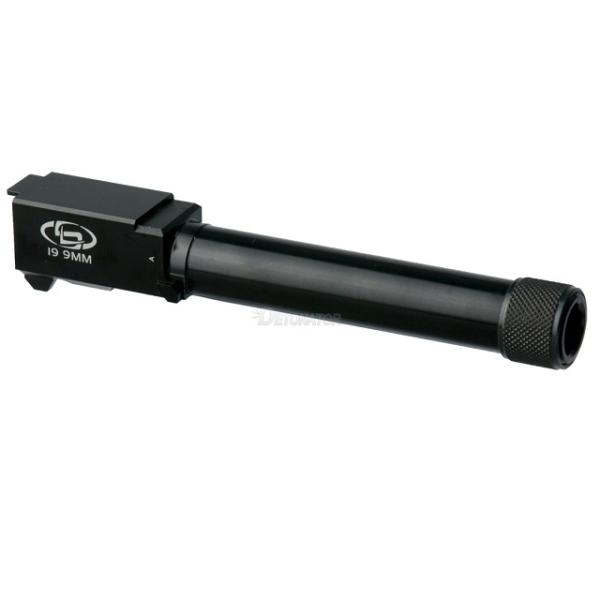 マルイG19用StormLakeアルミアウターバレル 14逆ネジBK新 [DET-OB-TM45AB...