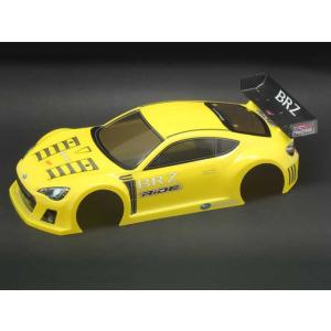 Mシャーシ用 スバルBRZレースカーコンセプトボディ 蛍光イエロープリント済み [37028]