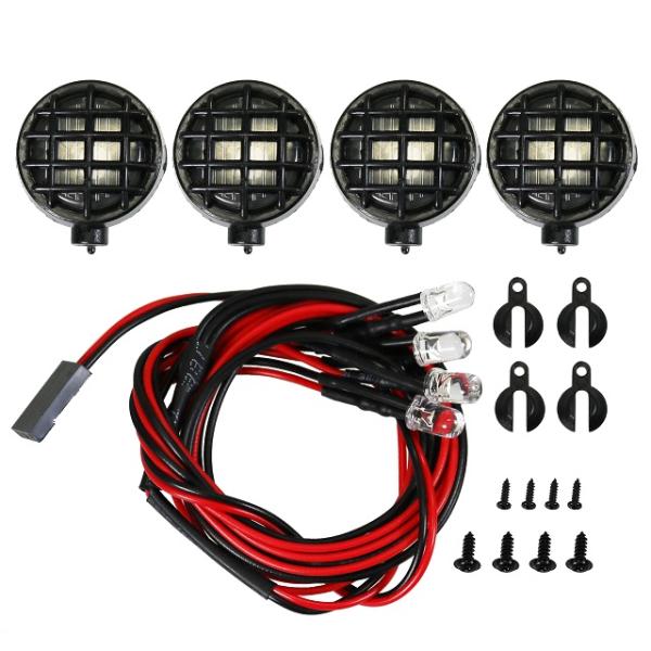 オフロードLEDライトラウンドタイプ白(BEC電源/4.8-6.0) [LED-18ROU-P1-W...