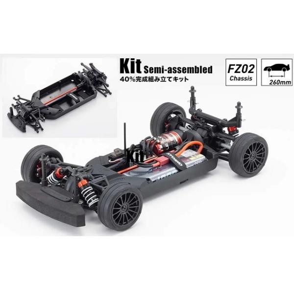 1/10 EP 4WD フェーザーMk2 FZ02 40%完成組み立てキット [34461C]