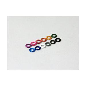 アルミスペーサー M3×0.5mm 8個 ブラック [R31M073BKB]