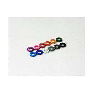 アルミスペーサー M3×1.0mm 8個 ブラック [R31M074BKB]