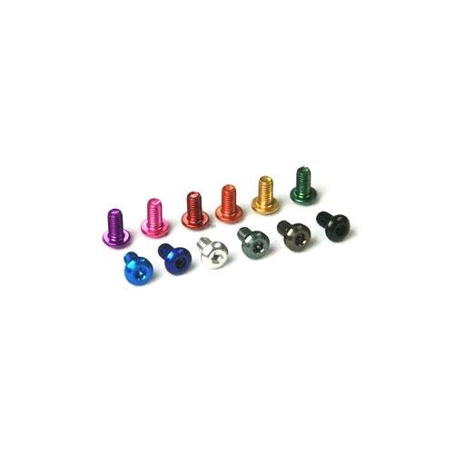 ジュラルミンヘックスボタンビス M3×5mm 5個 レッド [R31M057RDB]