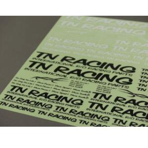 TN RACING グリップロゴステッカー 白/黒 各1枚入 [TN-099]]