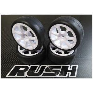 RUSH TIRE VR3 40S Seven white Type A yellow PREGLUEDTIRE [RU-0858a