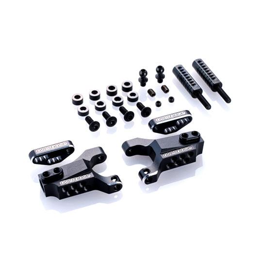 アジャスタブルアルミフロントサスアーム Type-3(For OD / ブラック) [OD2864]