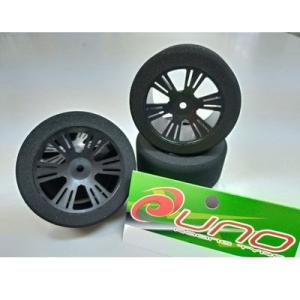 1/10カーボンホイル接着済タイヤUNO V2 F35(63mm径) [UN10035C63#2]