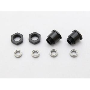 アルミフロントCハブ(TA01/02/DF01用) 2個入 [XS-TA29146SV