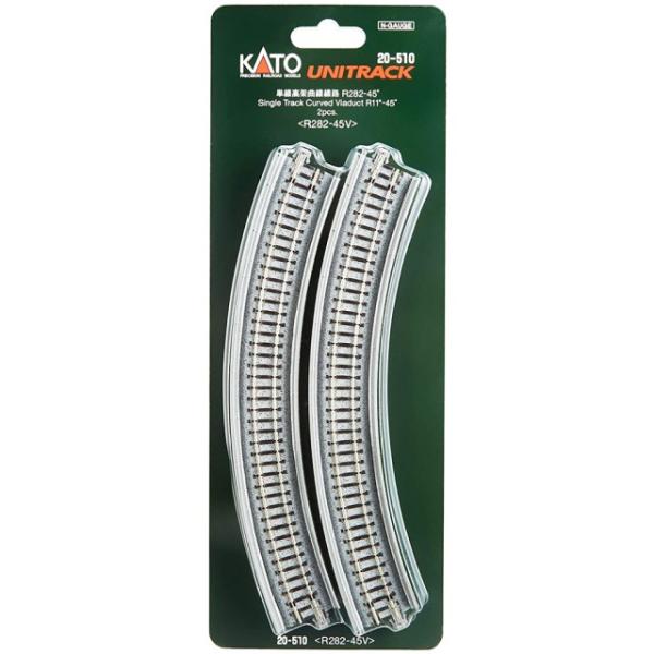 単線高架曲線線路 R282-45° <R282-45V>(2pcs) [20-510]