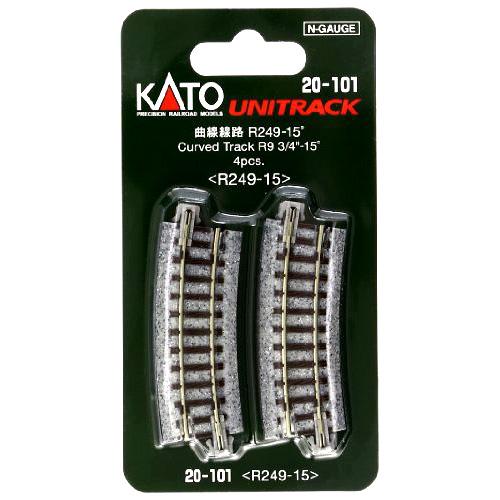 曲線線路 R249-15° <R249-15>(4pcs) [20-101]