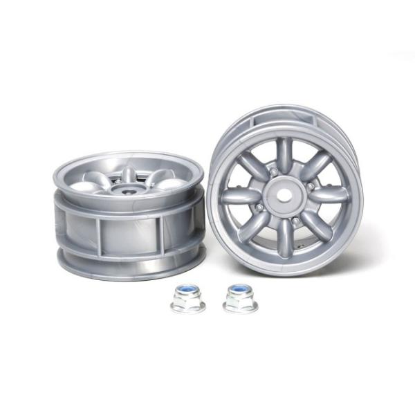 Mシャーシ 8本スポークホイール(銀) [SP-569]