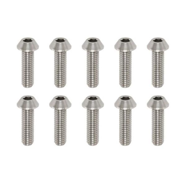 高精度切削チタン製 ボタンヘッド ソケットスクリュー M3×10mm(10本入) [RP-04110...