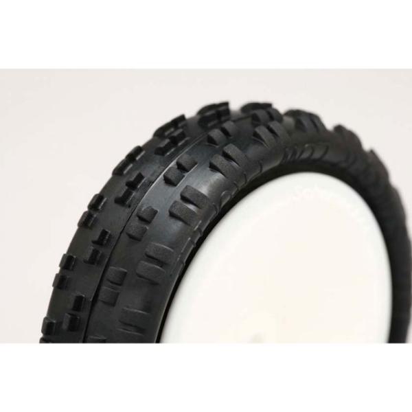 2WD用 カット スタッガー フロント タイヤ(接着済) [YAU-6801A]