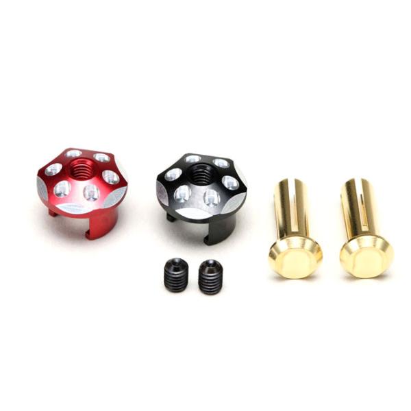 Racing Performer アルミ製 バッテリープラグ キャップ セット Φ4(赤/黒) [R...