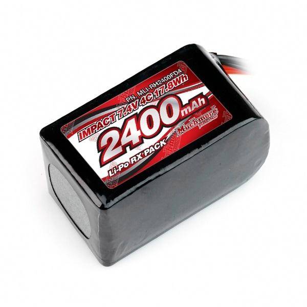 インパクト FD4 Li-Poバッテリー2400mAh/7.4V 4C 俵型サイズ 受信機用 [ML...