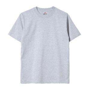 ヘインズ（Hanes）（メンズ）Tシャツ メンズ ビーフィー BEEFY 半袖 クルーネック グレー 無地T 定番 長持ち H5180 060｜supersportsxebio