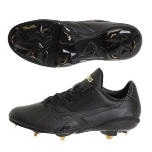 アシックス（ASICS）（メンズ）野球スパイク 黒 金具 一般 ゴールドステージ スピードアクセル (SPEED AXEL) SG-P SFS302.9090 黒 ブラック
