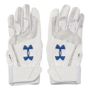 アンダーアーマー（UNDER ARMOUR） ジュニア クリーンアップ 7 バッティンググローブ 両手用 1313491 WHT/OVC BB （キッズ）