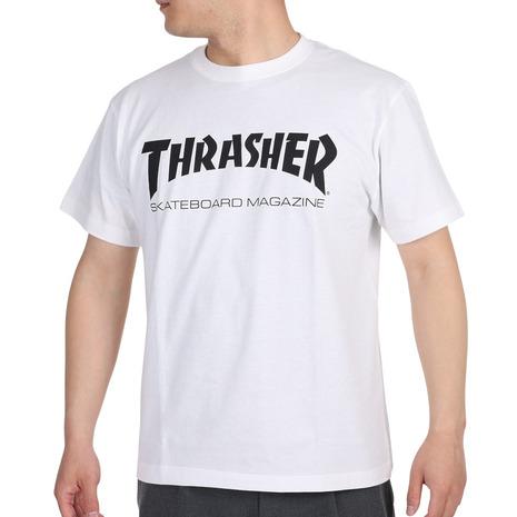 スラッシャー（THRASHER）（メンズ）Tシャツ メンズ 半袖 MAG LOGO TH8101WH...