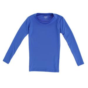デュアリグ サッカー ジュニア インナー ストレッチ丸首シャツ 742D8ES067 青 アンダーシャツ 長袖