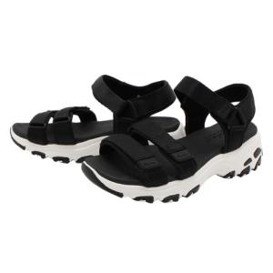 スケッチャーズ（SKECHERS）（レディース）スポーツサンダル ディーライツフレッシュキャッチ ブラック 31514 面ファスナー ストラップ 厚底 タウン レジャー