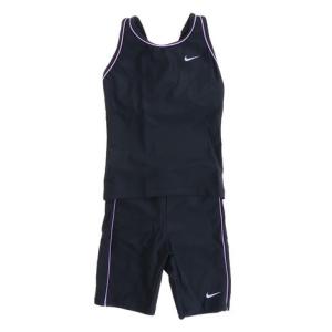 ナイキ（NIKE） スクール水着 女の子 水泳 セパレート めくれ防止 ブラック 1981903-12 ジュニア 女児 女子 （キッズ）