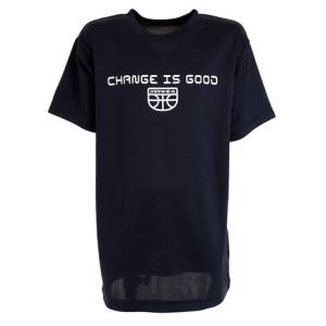 エックスティーエス Tシャツ ジュニア 半袖 ドライ 吸汗速乾 Change is good 751G0ES8227 NVY バスケットボール ウェア