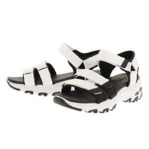 スケッチャーズ（SKECHERS）（レディース）サンダル ディーライト フレッシュキャッチ ホワイト 31514 面ファスナー ストラップ レジャー タウン 厚底