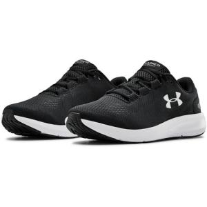 アンダーアーマー（UNDER ARMOUR）（メンズ）ランニングシューズ チャージドパスート2 Charged Pursuit 2 4E ワイド 3023845 BLK/WHT/WHT マラソン