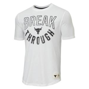 アンダーアーマー Tシャツ メンズ 半袖 PROJECT ROCK ブレイクスルー ショートスリーブ 1357191 OXW/BLK AT カットソー