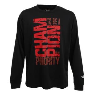 エックスティーエス ドライ 吸汗速乾 メッセージTシャツ 751G0CD1636 BLK バスケットボールウェア ロンT