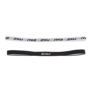 ツー・タイムズ・ユー（2XU）（レディース）スキニーヘッドバンド 2本セット UQ5692F-BLK/WHT｜supersportsxebio