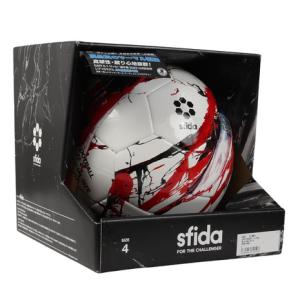 スフィーダ（SFIDA）（キッズ）ジュニア サッカーボール 4号球 ヴァイス ULTIMO 4 SB-21VU04 WHT/RED 4｜supersportsxebio