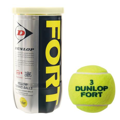 ダンロップ（DUNLOP）（メンズ、レディース、キッズ）硬式用テニスボール フォート 缶 2個入り ...