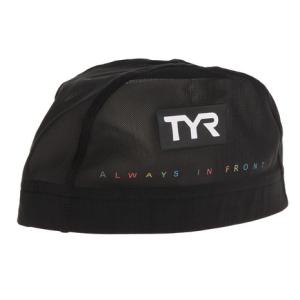 ティア（TYR） 水泳 メッシュキャップ プリントメッシュキャップ LCMM-25 BK （メンズ、レディース）