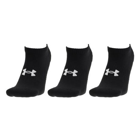 アンダーアーマー（UNDER ARMOUR）（メンズ、レディース）コア ノーショーソックス 3足組 ...