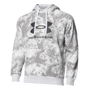 アンダーアーマー（UNDER ARMOUR）（メンズ）スウェット ライバルフリース フーディー ビッグロゴ プリント  1368932 011 トレーナー