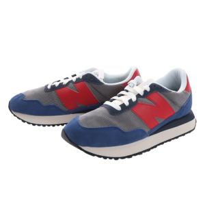 ニューバランス（new balance）（メンズ、レディース）スニーカー MS237 LE1 D グレー ブルー カラフル ビックロゴ カジュアルシューズ 通勤 通学 普段履き