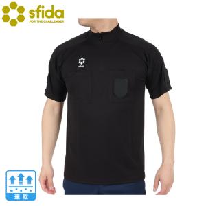 スフィーダ（SFIDA）（メンズ）サッカーウェア レフリー 審判 レフェリーシャツ ショートスリーブ SA-22836 BLK