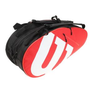 ウイルソン（Wilson）（メンズ、レディース、キッズ）テニス ラケットバッグ TEAMJ 6PK RACKET BAG RED/WHT WR8021602001 （6本収納可）｜SuperSportsXEBIO Yahoo!店