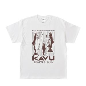 カブー（KAVU）（メンズ、レディース）サーモンTシャツ ホワイト 19821644 WHT 半袖Tシャツ プリント トップス カジュアル アウトドア キャンプ スポーツ｜supersportsxebio