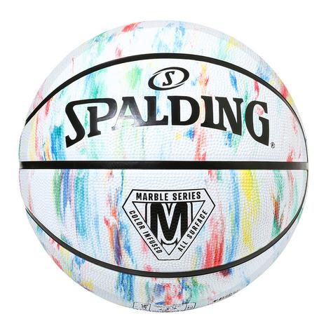 スポルディング（SPALDING）（メンズ）バスケットボール 7号球 マーブル レインボー 84-3...