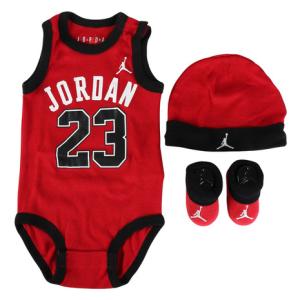 ジョーダン（JORDAN）（キッズ）ベビー ハット・ボディースーツ・ソックス 3ピースセット MJ0208-R78