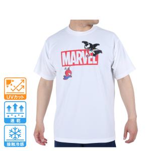 マーベル バスケットボール ウェア キャラクター マーベル スパイダーマン&ヴェノム 半袖 Tシャツ DS0212012  吸汗速乾 抗菌防臭