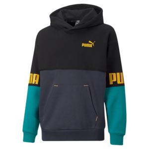 プーマ ボーイズ PUMA POWER カラーブロック フーディースウェット 672616 43 NVY