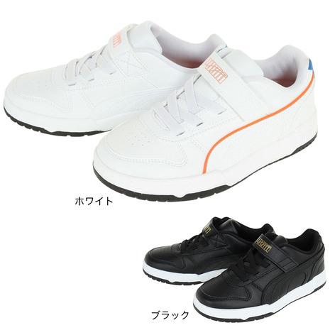 【20%OFFクーポン対象！5/15まで】プーマ（PUMA）（キッズ） ジュニア スニーカー 白 黒...