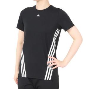 アディダス（adidas）（レディース）tシャツ 吸湿性 ブラック 黒 トレイン アイコンズ スリーストライプス 半袖Tシャツ CA028-HK6975｜SuperSportsXEBIO Yahoo!店