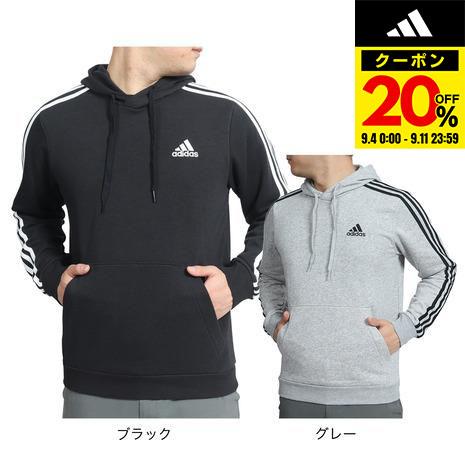 アディダス（ADIDAS）（メンズ）スウェット プルオーバー パーカー エッセンシャルズ 3ストライ...